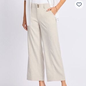 Chic Beige Wide-Leg Trousers - Democracy Size 6